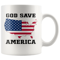 God Save America Kanye Flag White Coffee Mug