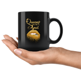 Queens are born in April birthday gift black coffee mug