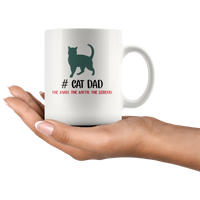 Cat dad the man the myth the legend, father's day white gift coffee mugs