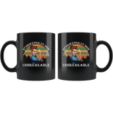 Strong woman hydrocephalus mom unbreakable mother gift black coffee mugs