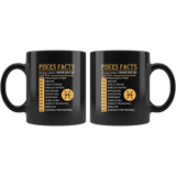 Pisces facts serving per container 1 awesome zodiac sign black coffee mug