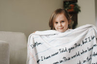 Handwriting Blanket Personalized Custom Blanket For Mom Mothers Day Gift From Son Daughter Fleece Blanket