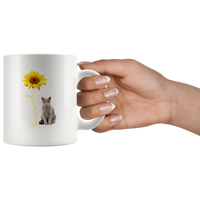 Cat you are my sunshine sunflower white gift coffee mugs