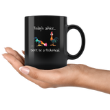 Today's advice don't be a peckerhead chicken hei hei black coffee mug