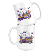 Personalized Halloween Gift Idea For Grandma Nana Mimi Gigi From Grandkids Name White Coffee Mug