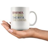 Brother the man the myth the legend vintage white gift coffee mugs