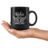 Rules Don't Apply To March Girls Birthday Gift Black Coffee Mug