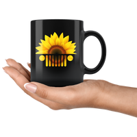 Jeep Sunflower black coffee mug