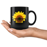 Jeep Sunflower black coffee mug