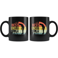 Best uncle by par vintage retro play golf golfer father's day gift black coffee mug