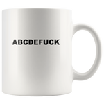 ABCDEFuck White Coffee Mug