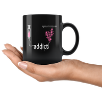 Addict Younique Black Coffee Mug