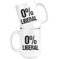 0% 0 Percent Liberal White Coffee Mug