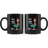 Chicken Hei Girl Hei Funny Black coffee mug