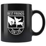 Chihuahua best friends for life black coffee mug