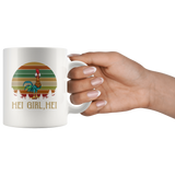 Hei girl hei chicke rooster funny vintage white coffee mug gift