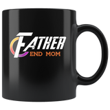 Father end mom dad father's day gift black coffee mug