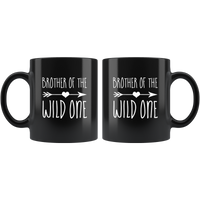 Brother Of The Wild One Black Coffee Mug