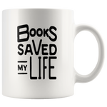 Book save my life, loving read book white gift coffee mugs