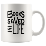 Book save my life, loving read book white gift coffee mugs