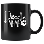 Doodle dog mama, love dog gift black coffee mug