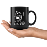 Focus On The Good Vintage Camera Funny Gift For Camera Lover Men Women Black Coffee Mug