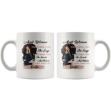 April Woman Knows More Than She Says Thinks Speaks Notices You Realize Black Girl Born In April Birthday Gift White Coffee Mug