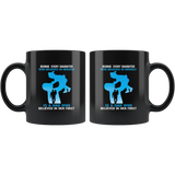 Behind Every Daughter Who Believes In Herself Is A Dad Who Believed In Her First Father's Gift Black Coffee Mug
