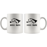 Horse boss mare white coffee mug