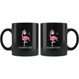 #Flarantined Flamingo Quarantine Funny Gift Black Coffee Mug