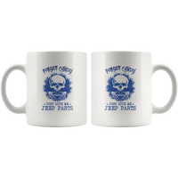 Forget Candy Just Give Me Jeep Parts Skull Halloween Gift White Coffee Mug