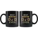 Best hunting dad ever father's day gift black coffee mug