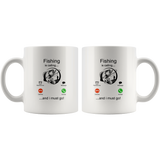 Fishing is calling and i must go horse lover white coffee mug