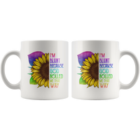 Sunflower LGBT I'm Blunt Because God Rolled Me That Way Gay Pride Rainbow Black Coffee Mug