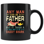 Real man to be a daddy shark vintage, dad, father's day gift coffee mug