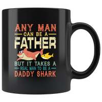 Real man to be a daddy shark vintage, dad, father's day gift coffee mug