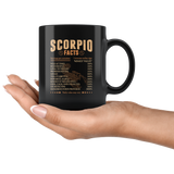 Scorpio Fact Servings Per Container Awesome Zodiac Sign Daily Value Birthday Gift Black Coffee Mug
