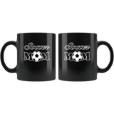 Soccer mom mother's day gift black coffee mug