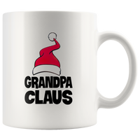 Grandpa Claus Santa Hat Christmas Xmas White Coffee Mug