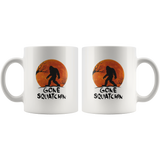 Bigfoot gone squatchin white coffee mug