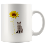 Cat you are my sunshine sunflower white gift coffee mugs