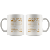 July born facts servings per container, born in July, birthday gift white coffee mugs