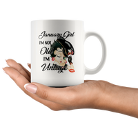 Betty January Girl Boop I'm Not Old I'm Vintage Born In January Birthday Gift White Coffee Mug