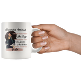 December Woman Knows More Than She Says Thinks Speaks Notices You Realize Black Girl Born In December Birthday Gift White Coffee Mug
