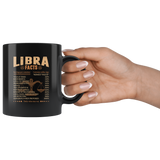 Libra Fact Servings Per Container Awesome Zodiac Sign Daily Value Birthday Gift Black Coffee Mug