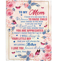 Personalized Custom Name To My Mom I Love You Mothers Day Gift Ideas Rose From Son Blanket