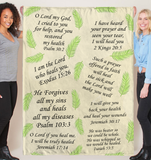 Healing Scriptures Throw Blanket, Prayer Bible Verse