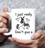 I Just Really Dont Give A Donkey Mouse Rat Sarcasm Humor Funny Gift Jackass For Man Woman White Coffee Mug