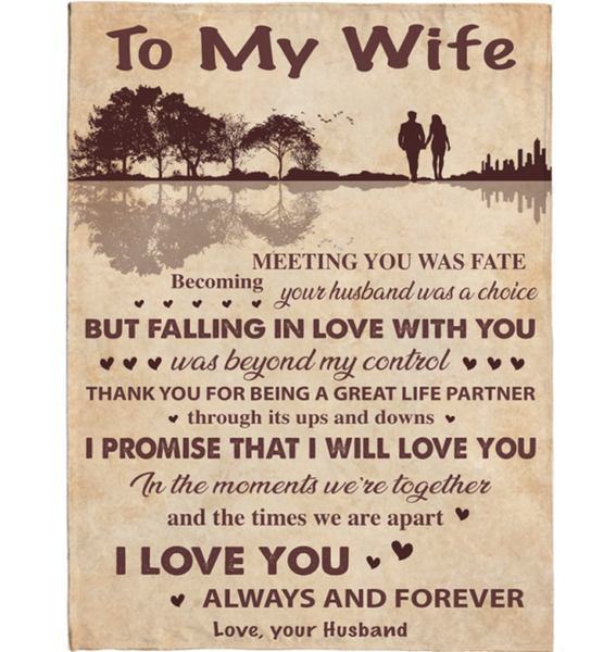 Personalized Custom Name To My Wife Guitar I Love You Forever Always Husband Gift Ideas Blanket