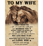 Personalized Custom Name To My Wife I Love You Gift Ideas From Husband Horse Blanket